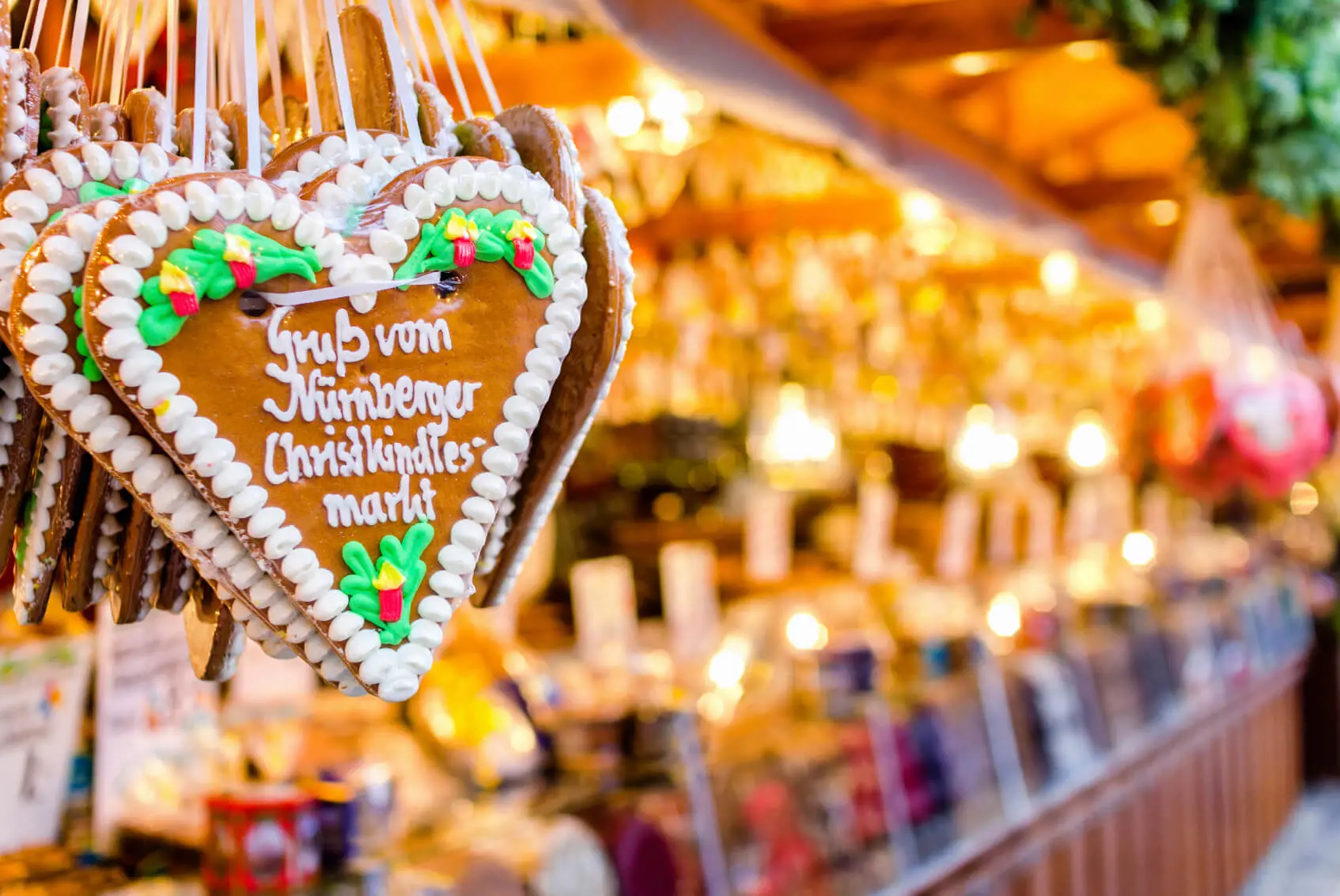 Christmas Markets Gingerbread Hearts Stall